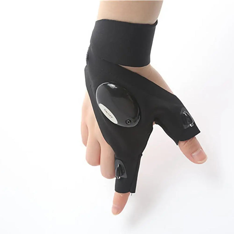Luvas de lanterna led ao ar livre mãos livres dedo lanterna luvas mãos livres luzes para acampamento pesca carro reparação legal gadget