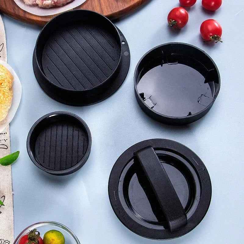 Prensa de carne para hambúrguer, forma redonda abs, antiaderente, rissóis de hambúrguer, grelha, torta, molde, acessórios de cozinha