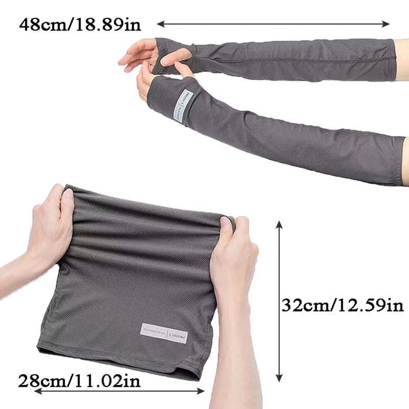 Protetor solar de verão, máscara de manga de seda gelo, anti-uv, resfriamento, respirável, muff, acampamento ao ar livre, manga de braço, corrida, ciclismo, cachecol fack