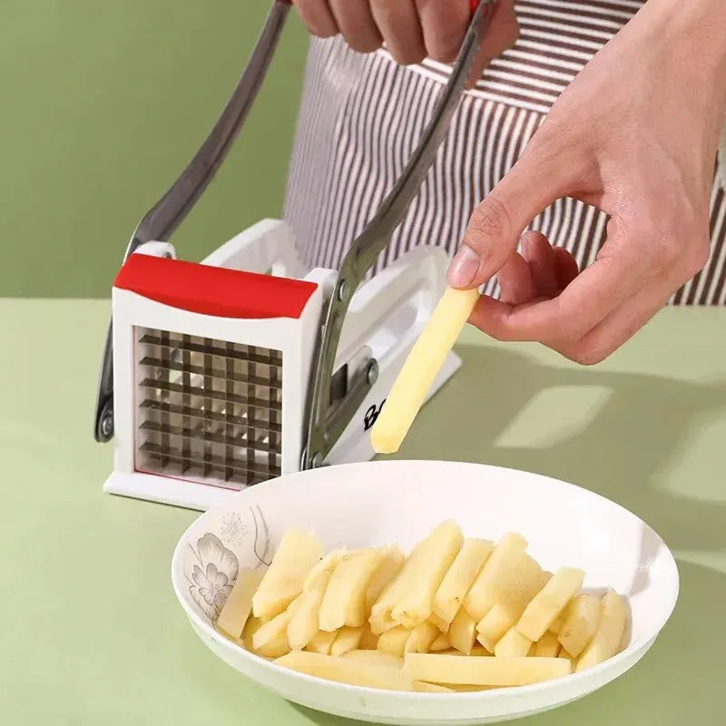 Máquina de corte de batata multifuncional, aço inoxidável, corte manual de vegetais, ferramenta de corte de batata, pepino, frutas e legumes