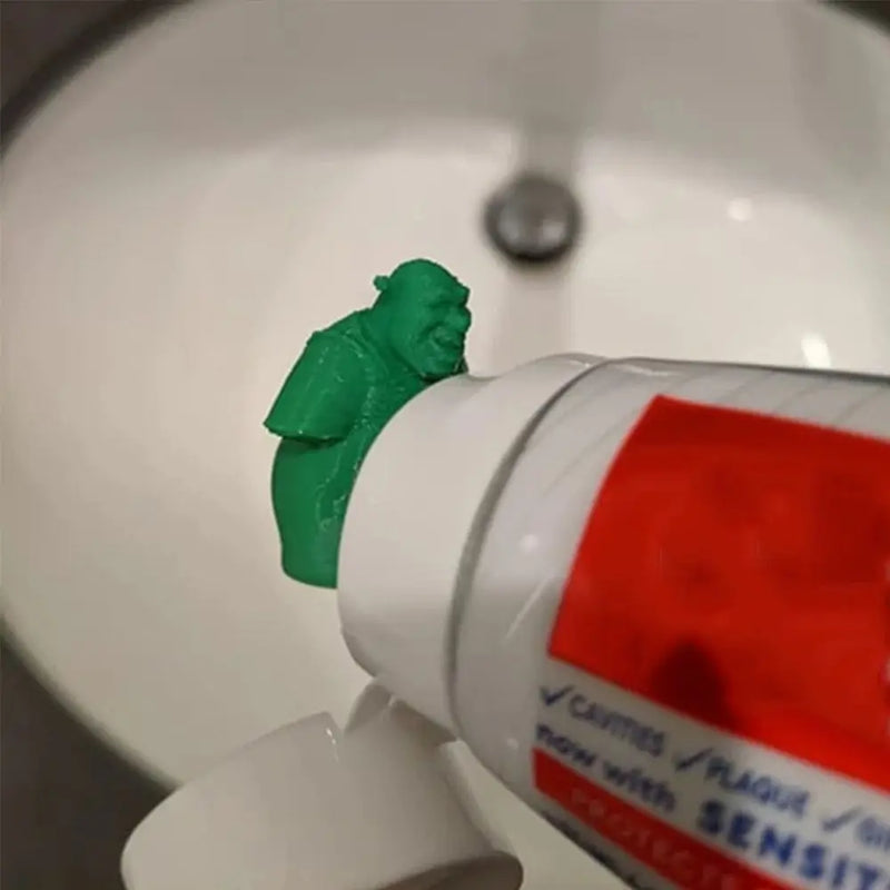 Shrek Pooping Topper de pasta de dente para crianças e adultos Espremedor de pasta de dente Suprimentos de banheiro
