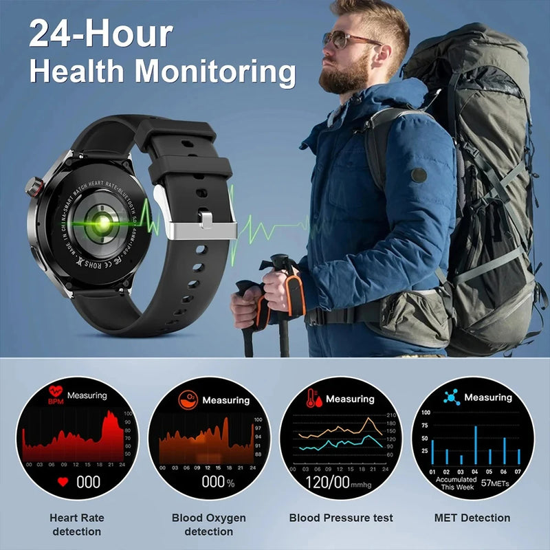 Gts4 relógio inteligente masculino gt4 pro gps rastreador smartwatch masculino relógio 4 pro 2024 1.52 Polegada 360*360 tela hd para huawei xiaomi ios