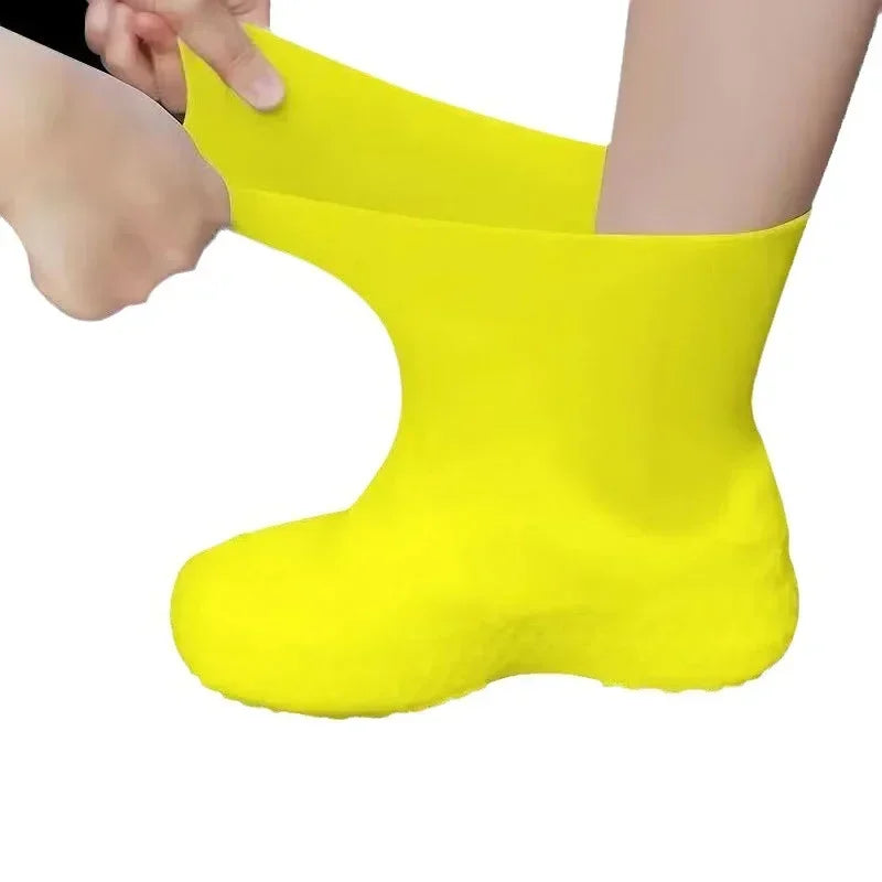 Capas de sapato de silicone resistentes aos lábios, borracha à prova d'água, bota de chuva, acessórios para calçados para dias chuvosos