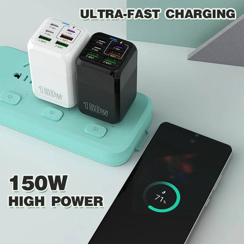 Carregador rápido USB tipo C PD 6A Cabo de carregamento rápido Adaptador de carga rápida 3.0 para celulares iPhone Samsung Oneplus