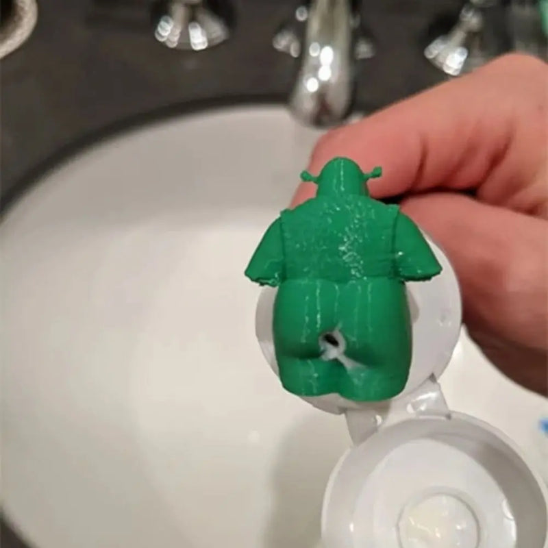 Shrek Pooping Topper de pasta de dente para crianças e adultos Espremedor de pasta de dente Suprimentos de banheiro