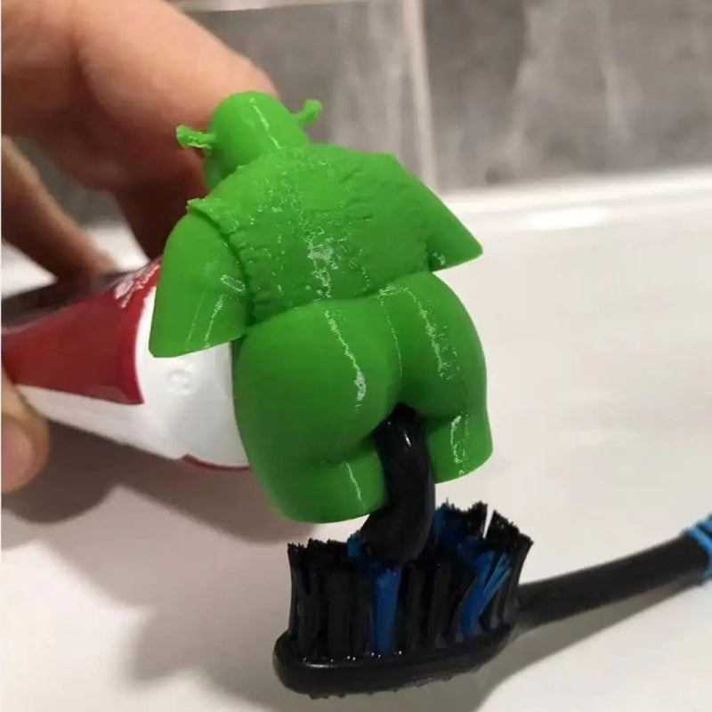 Shrek Pooping Topper de pasta de dente para crianças e adultos Espremedor de pasta de dente Suprimentos de banheiro