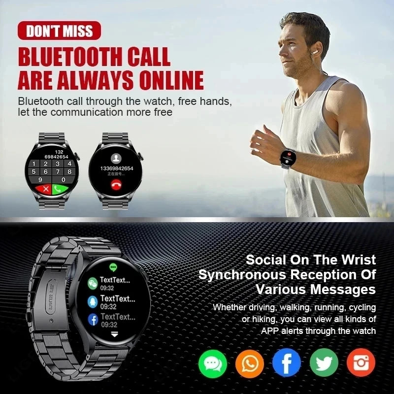 Gts4 relógio inteligente masculino gt4 pro gps rastreador smartwatch masculino relógio 4 pro 2024 1.52 Polegada 360*360 tela hd para huawei xiaomi ios