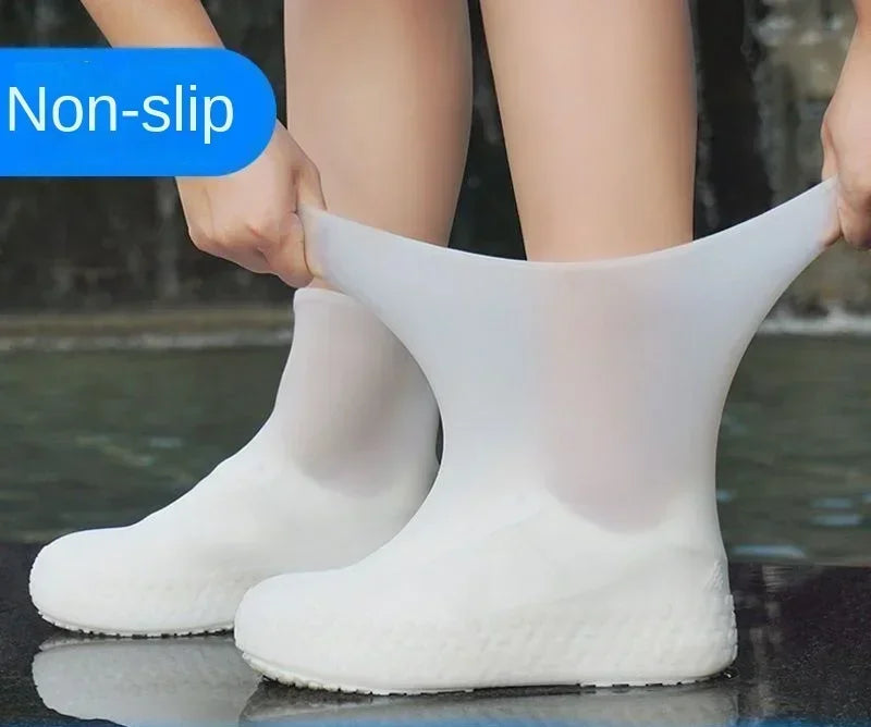 Capas de sapato de silicone resistentes aos lábios, borracha à prova d'água, bota de chuva, acessórios para calçados para dias chuvosos