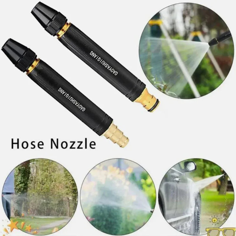 Pistola de água para lavagem de alta pressão, portátil, tipo bico ajustável, spray direto, bico para lavagem de carro, casa, jardim, chuveiro, mangueira de rega