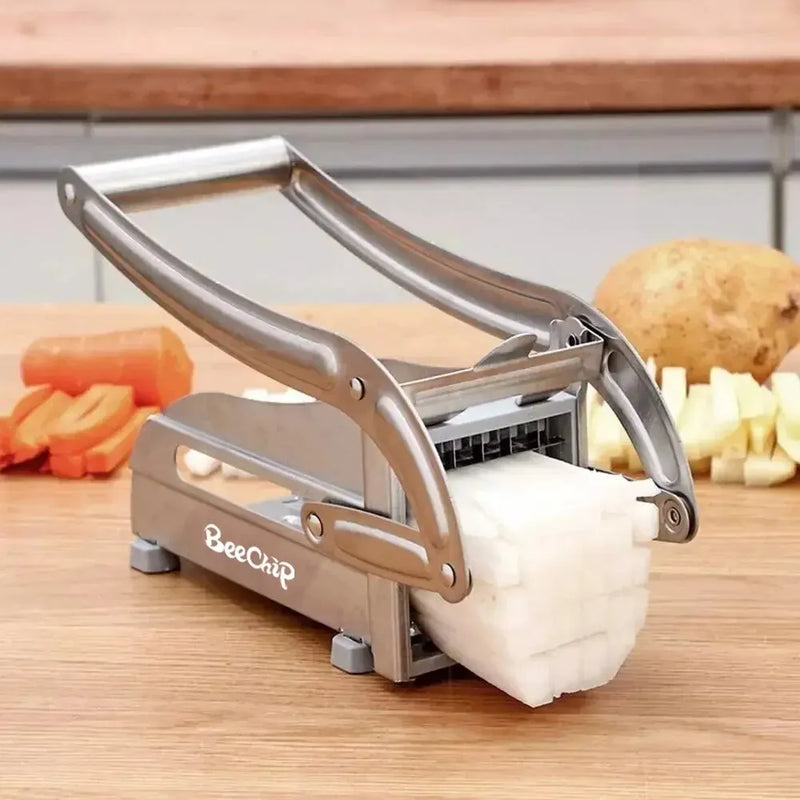Máquina de corte de batata multifuncional, aço inoxidável, corte manual de vegetais, ferramenta de corte de batata, pepino, frutas e legumes