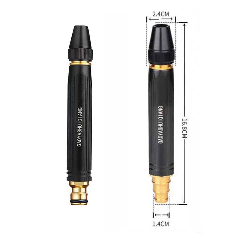 Pistola de água para lavagem de alta pressão, portátil, tipo bico ajustável, spray direto, bico para lavagem de carro, casa, jardim, chuveiro, mangueira de rega