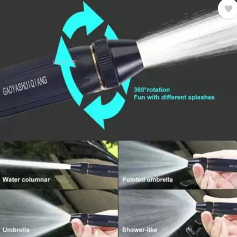 Pistola de água para lavagem de alta pressão, portátil, tipo bico ajustável, spray direto, bico para lavagem de carro, casa, jardim, chuveiro, mangueira de rega