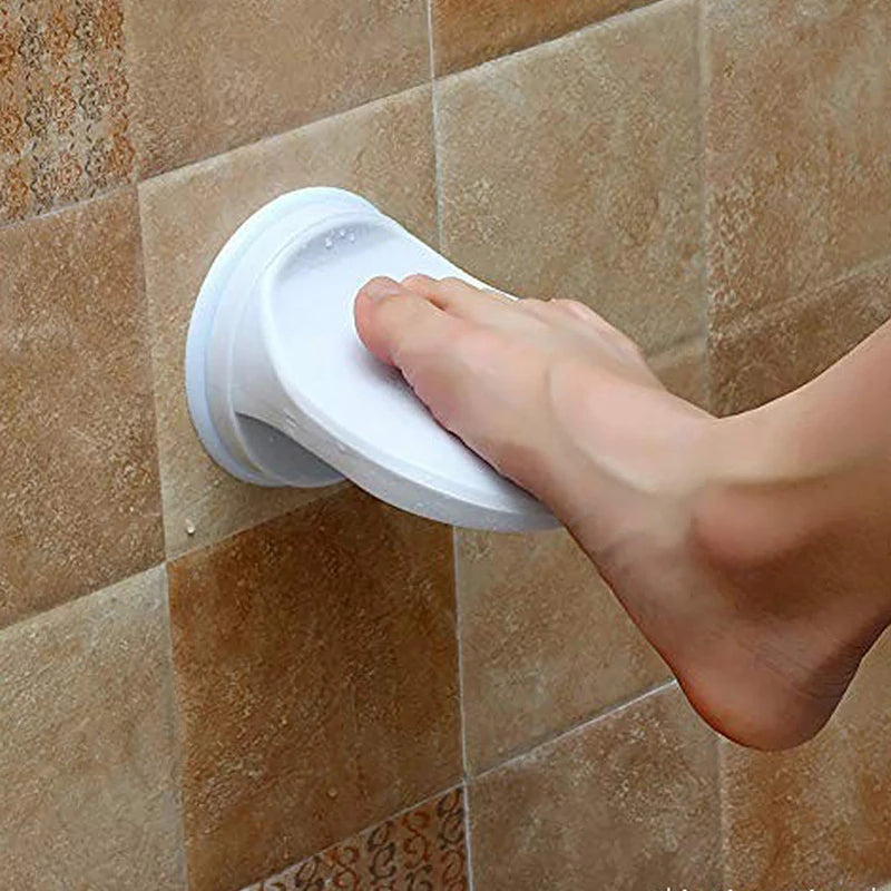 Descanso para os pés do chuveiro do banheiro, suporte de apoio para perna de barbear, pedal de sucção, antiderrapante, lavagem dos pés