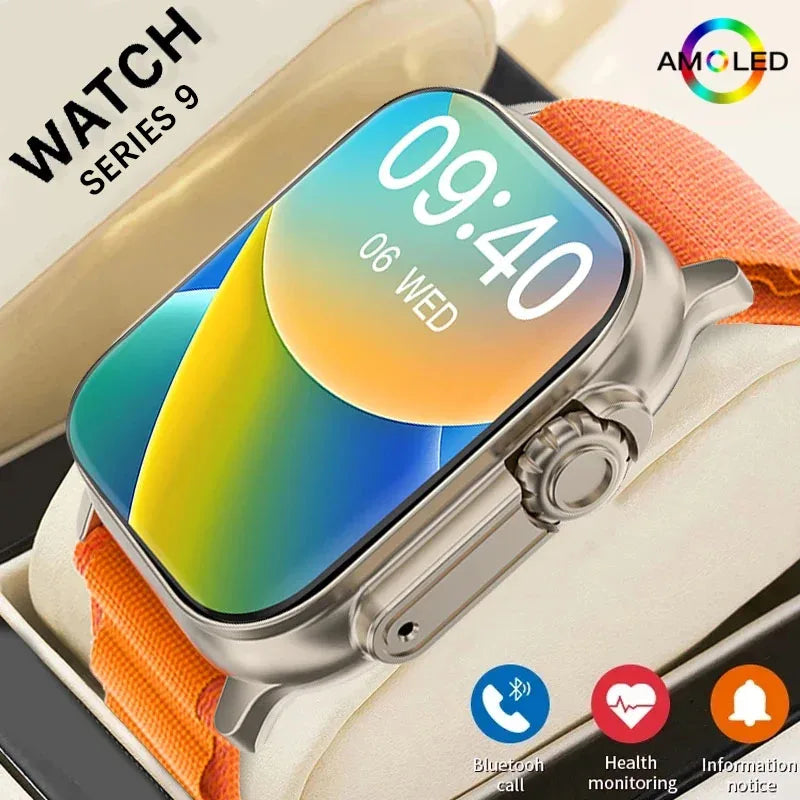 Novo relógio inteligente 9 ultra gen 2 relógio ultra iwo relógio ultra nfc série 9 chamada bluetooth 2.2 Polegada relógio de fitness sem fio